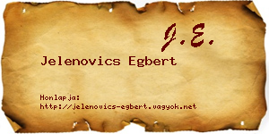 Jelenovics Egbert névjegykártya